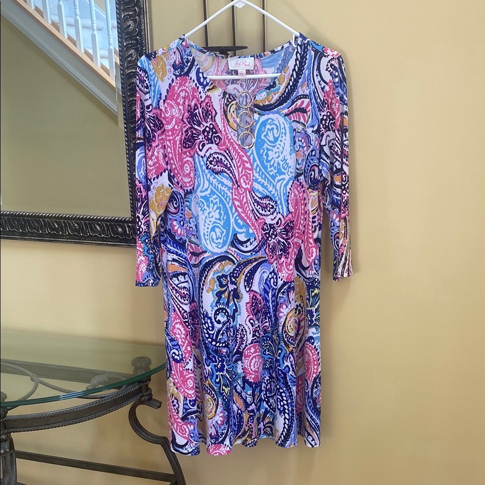 Ivy Road women's large colorful Paisley dress with stretch